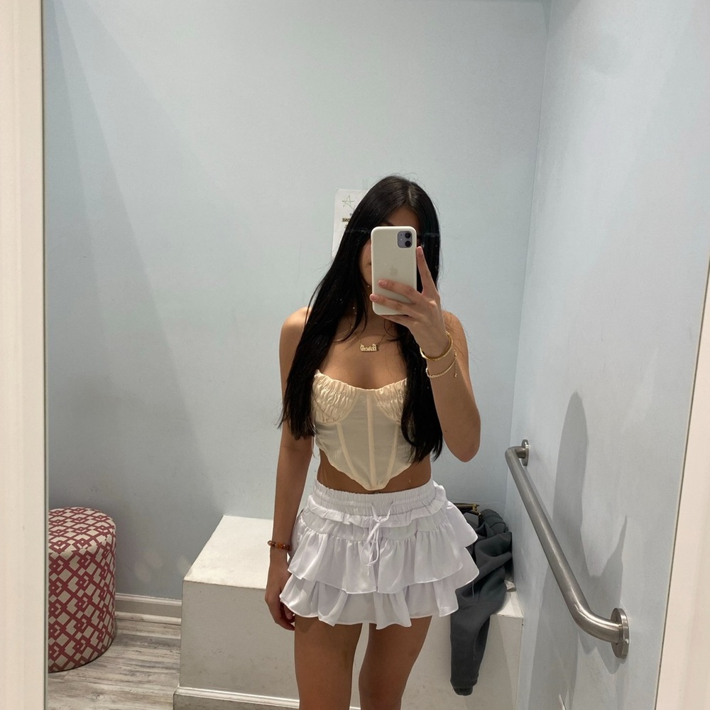 White Ruffled Skirt